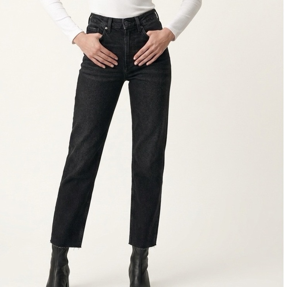 Rails X Water Org  NEW Melrose Classic Slim Jeans Women‎ 30 Black Raw Hem